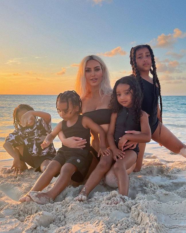 The mum-of-four is getting slammed for her parenting choice. Credit: Instagram/@kimkardashian