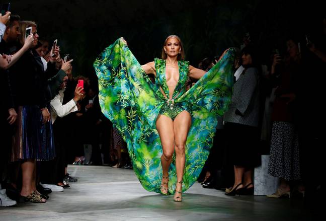 Jennifer Lopez has worn a few versions of the iconic green Versace dress throughout the years. Credit: REUTERS / Alamy Stock Photo