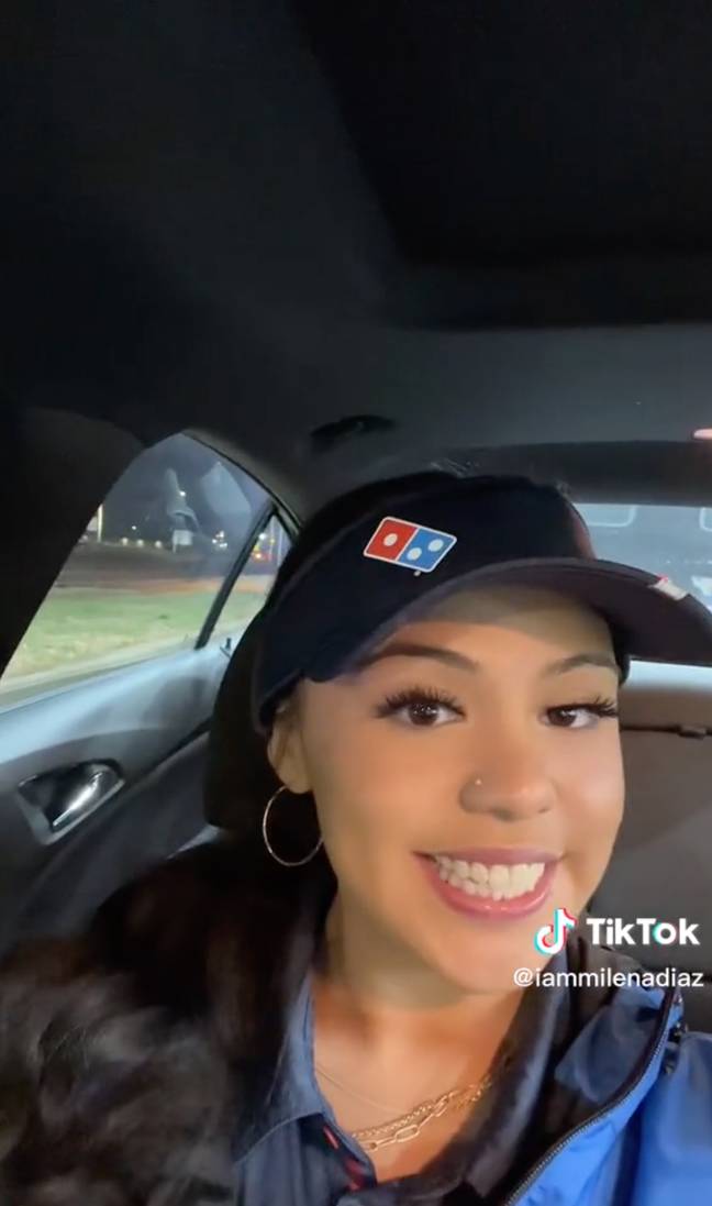 Milena shared how much she made from tips after delivering 19 orders. Credit: iammilenadiaz/TikTok