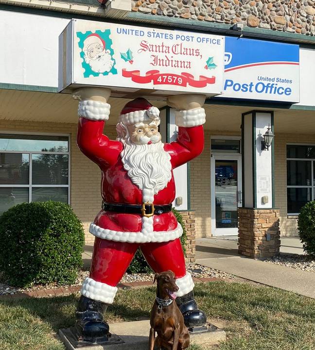 The town has numerous Santa Claus statues to celebrate its name. Credit: santaclausind/Instagram
