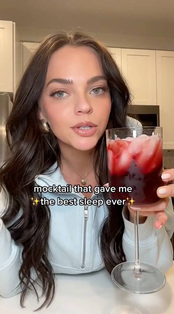 TikTokers are divided over the viral ‘sleepy girl mocktail' that supposedly gives people the ‘best night’s sleep ever’. Credit: TikTok/@gracie_norton