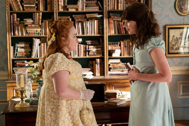 Bridgerton fans have been left shocked after discovering Penelope and Elouise’s ages in real life (Netflix).