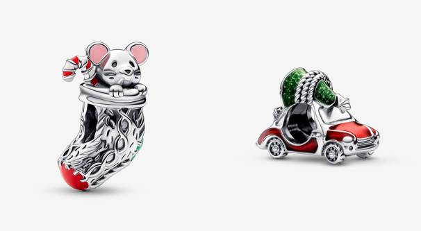 There's an adorable mouse and stocking charm too. Credit: Pandora