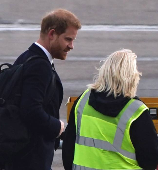 The Duke of Sussex is believed to be the first family member to leave after the Queen's passing on Thursday. Credit: PA
