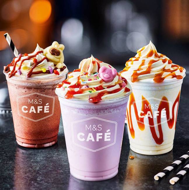 The Percy Pig Frappe is available now as part of Marks and Spencer's new summer drinks range. Credit: M&amp;S
