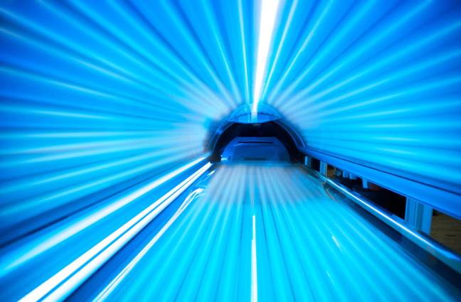 Tanning beds give out UV rays. Credit: Alamy.