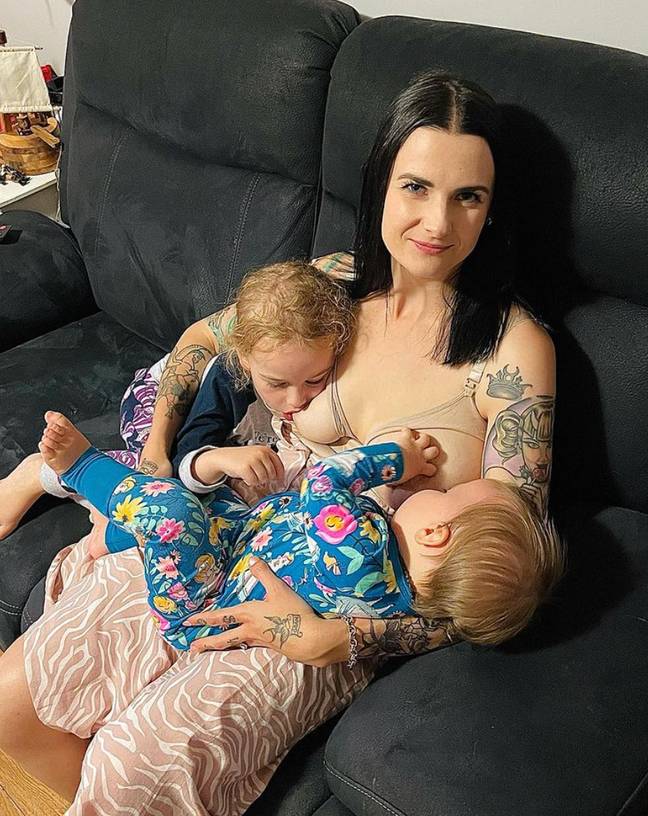 She is breastfeeding until her children are ready to stop. Credit: Instagram / the.lauren.mcleod