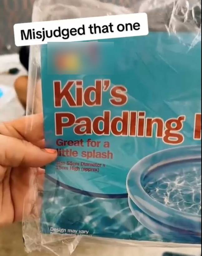 Mum left in stitches after £5 kid's paddling pool arrives