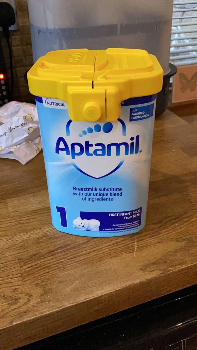 Baby formula now have security tags on them. Credit: @Shelley Cole/ Twitter