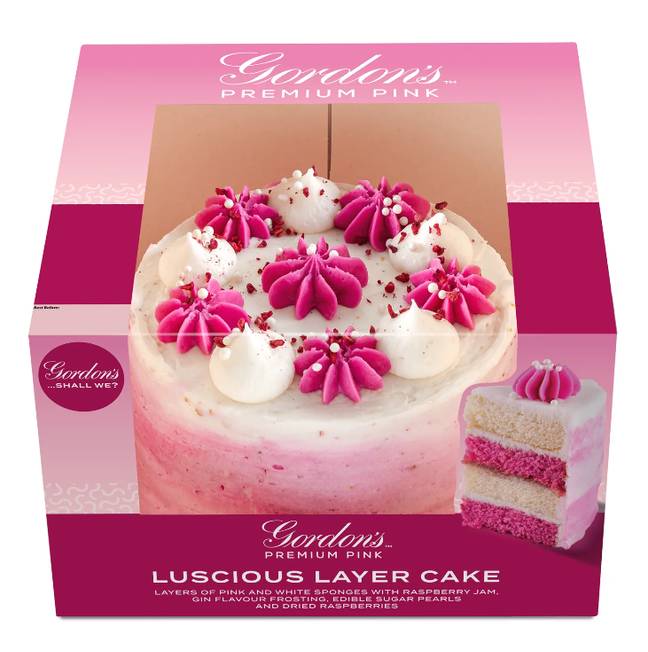 The premium pink gin cake is available at Asda now (Credit: Gordon's/Asda)