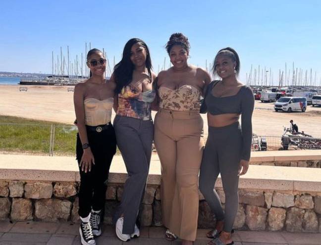 Taneshia's friends enjoyed time by the beach and some shopping. Credit: Caters News