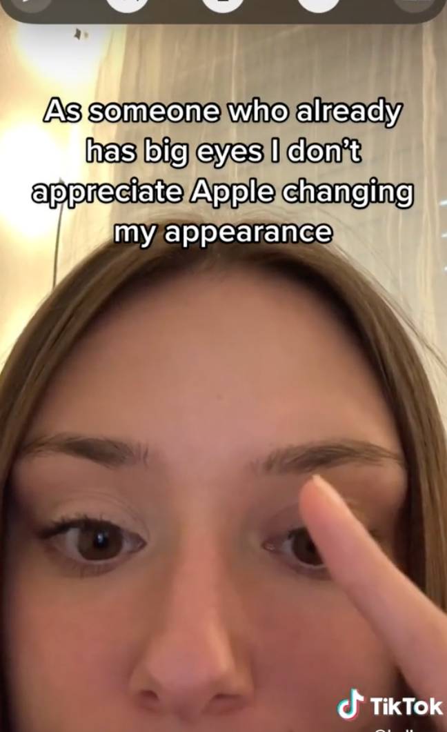 A TikToker has pointed out how Apple edits FaceTime users’ appearance. Credit: TikTok/@kali_rae