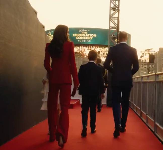 The footage gave an exclusive look into the royal's at the concert. Credit: Credit: Twitter/@KensingtonRoyal