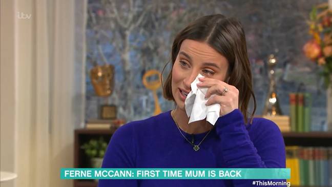 Ferne McCann was emotional while talking about the voice notes on This Morning. Credit: ITV