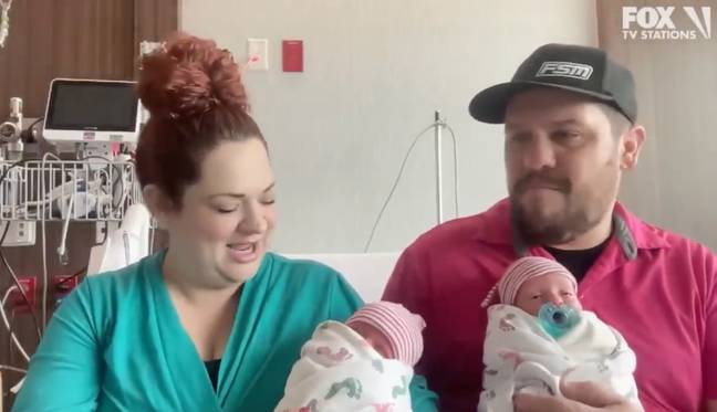 Kali explained how she had initially gone into hospital for some monitoring, before welcoming her girls by c-section just days later. Credit: FOX 4 News