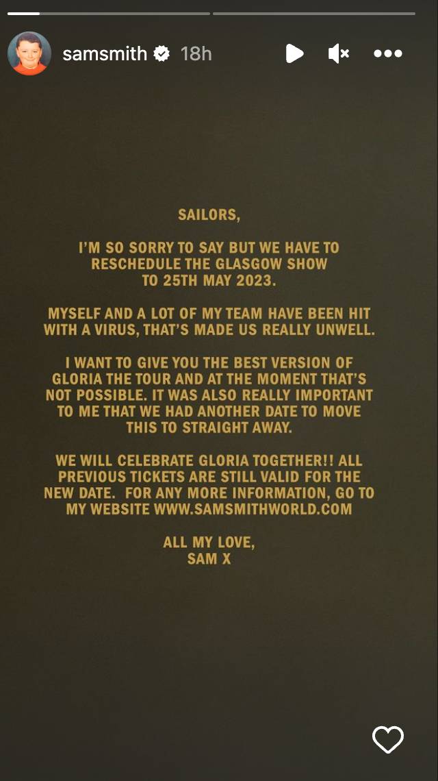 Smith took to Instagram to announce the news. Credit: Instagram/@samsmith