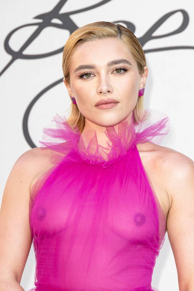 Florence Pugh shared pictures of her sheer tulle dress on Instagram. Credit: Alamy