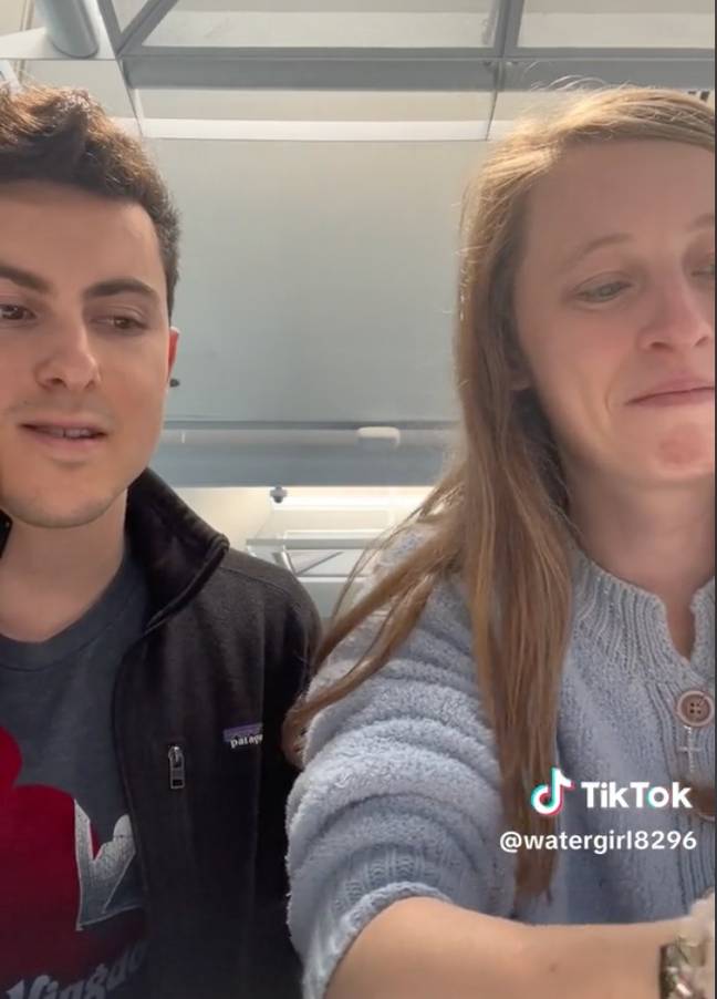 Danielle and her fiancé spoke about the incident on TikTok. Credit: TikTok/@watergirl8296