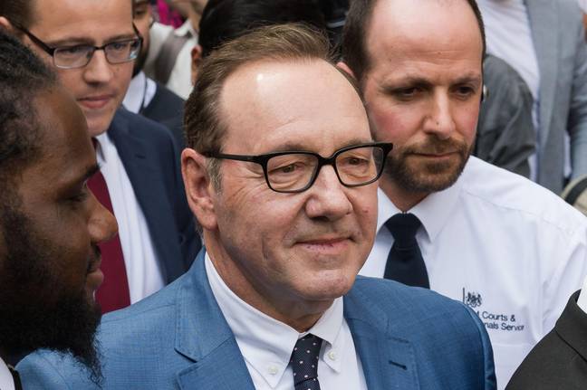 Kevin Spacey pictured leaving court after being charged with sexual offences against three men, he pleaded not guity. Credit: Wiktor Szymanowicz / Alamy Stock Photo