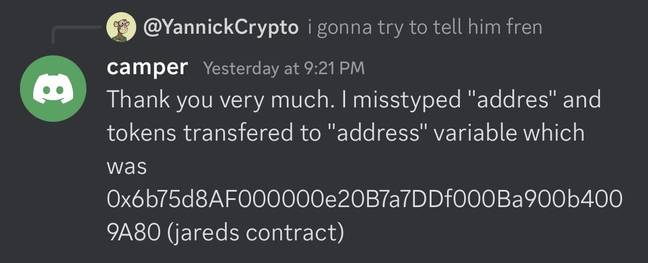 На щастя, Джаред не поклав кошти собі в кишеню.  Авторство: Twitter/@0xCuteSocks