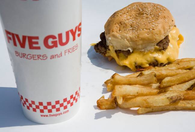 Five Guys allows you to make your burger the way you want. Credit: Kristoffer Tripplaar/Alamy Stock Photo