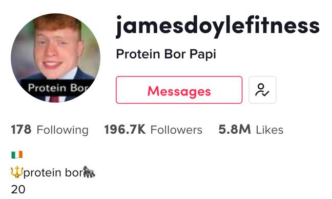 James' profile has risen dramatically. Credit: TikTok/@jamesdoylefitness