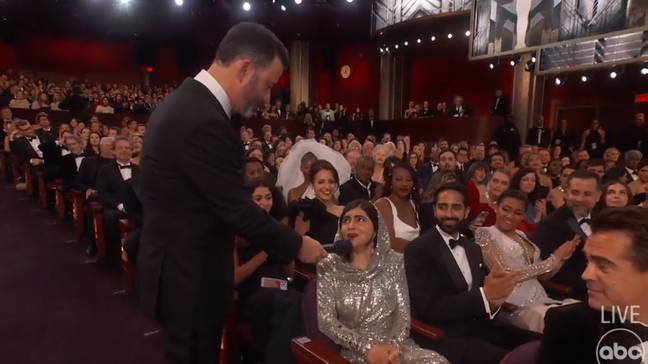 There was a rather awkward segment between Malala Yousafzai and Jimmy Kimmel. Credit: ABC