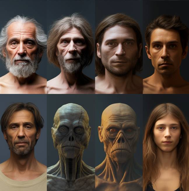 Even the future folks who avoid technology will still look quite different. Credit: UNILAD/Midjourney