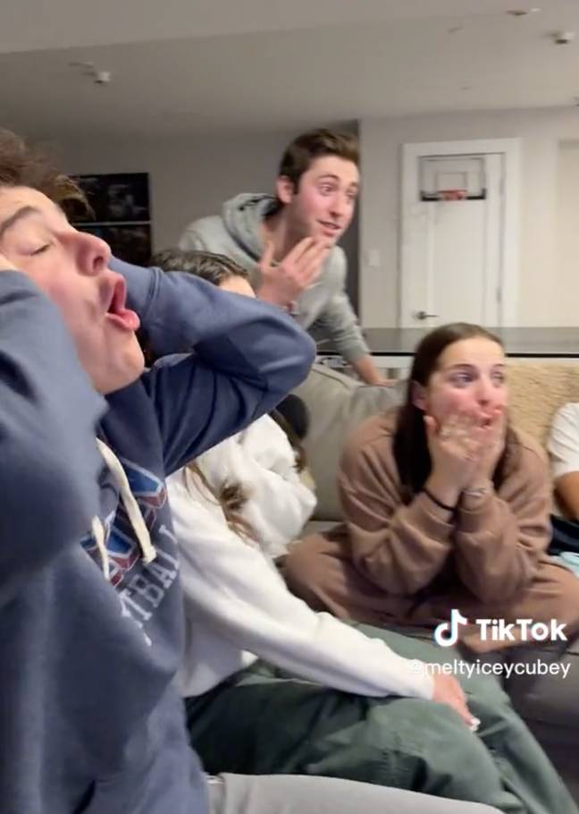 Noah pretended to be shocked at his own coming out. Credit: TikTok/@meltyiceycubey