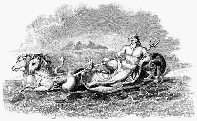 Poseidon, notorious w**ker of Greek mythology, didn't seem to like his temple all that much. Credit: GRANGER - Historical Picture Archive / Alamy Stock Photo