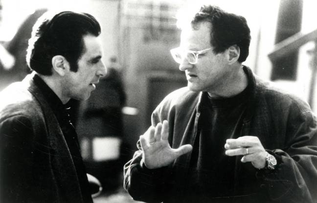 Actor Al Pacino and director Michael Mann on the set of Heat. Credit: Alamy