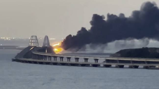 The explosion is a devastating blow to Putin's war efforts. Credit: BBC News/YouTube   