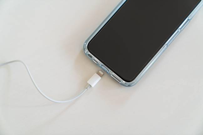 Apple lightning cable and an iPhone 11 Pro. Credit: Urban Traveller / Alamy Stock Photo