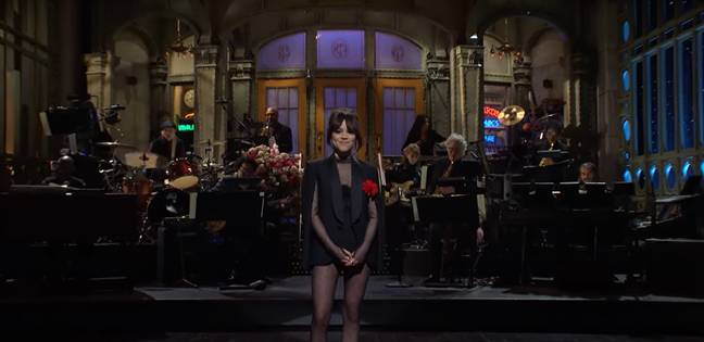 Jenna Ortega was hosting SNL for the first time. Credit: NBC