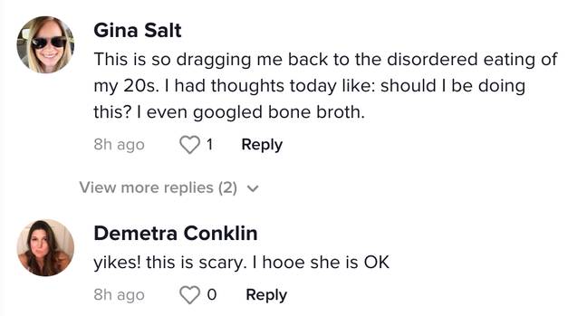 Paltrow's 'wellness routine' has triggered some people who have experience of eating disorders. Credit: TikTok/ @dearmedia/ @kathleenmrdn