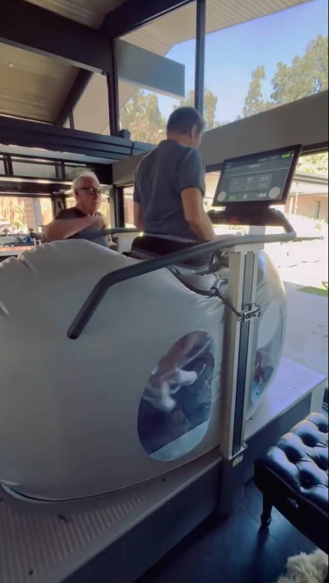 Jeremy Renner shared the video of himself walking on a treadmill. Credit: Twitter/@jeremyrenner