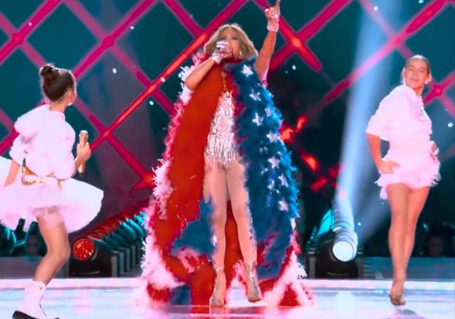 Jennifer Lopez performed at the 2020 Super Bowl LIV halftime show. Credit: Netflix