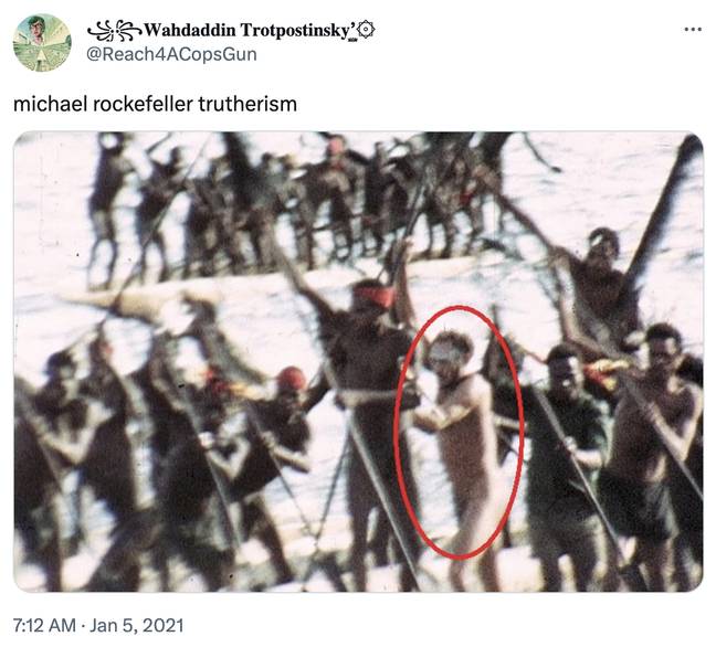 One of last known photos of Michael Rockefeller with cannibal peoples ...