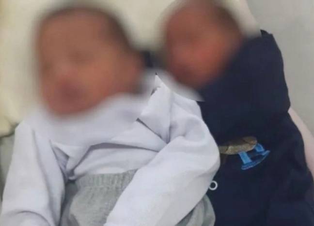 The woman gave birth a set of twins from two fathers. Credit: Redes Socials
