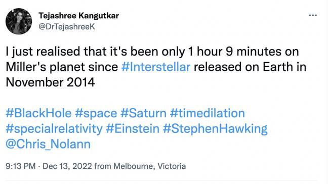 Interstellar has now turned just over one hour old