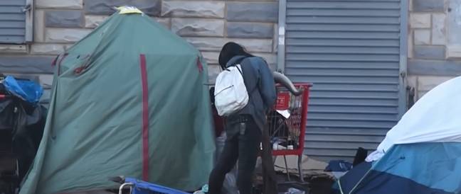Drug users have been spotted hunched over and high in the streets. Credit: KTLA 5