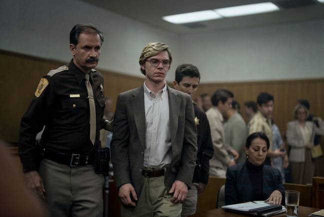 Evan Peters has been criticised for his acceptance speech. Credit: Netflix / Monster: The Jeffrey Dahmer Story