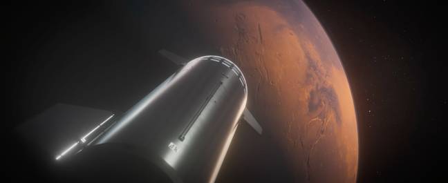 Life on Mars might not be too far away. Credit: SpaceX