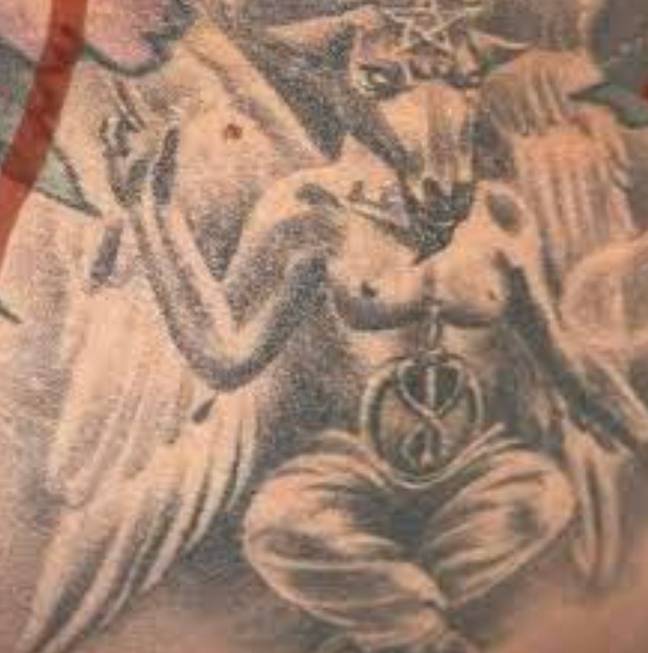 She has Baphomet tattooed on her hip. Credit: Instagram/@blacchyna