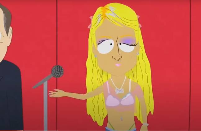 Paris Hilton was portrayed as being promiscuous on the show. Credit: Comedy Central