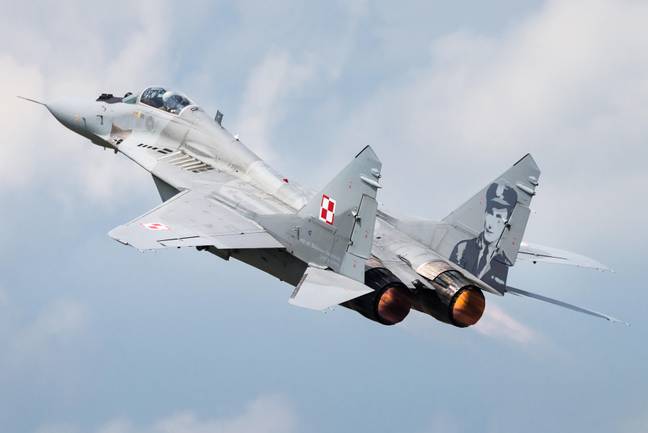 A Mikoyan MiG-29 Fulcrum multirole fighter jet of the Polish Air Force (Alamy)