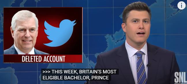 SNL's Colin Jost Jokes About Prince Andrew's Twitter  (Saturday Night Live/ YouTube) 