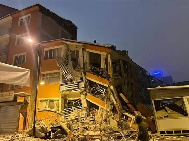 Houses were reduced to rubble by the powerful quake. Credit: PA