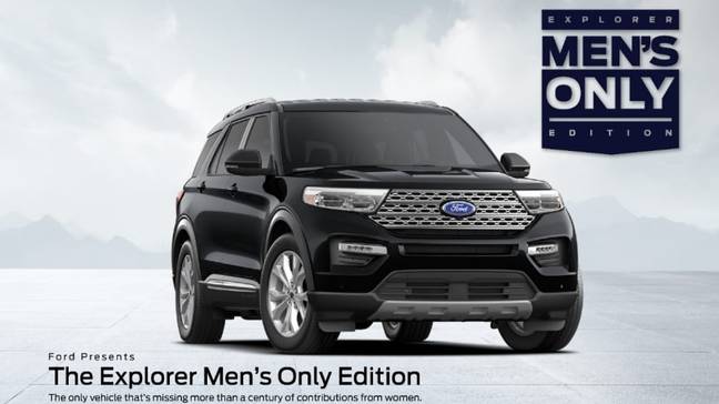 Ford has been praised after launching a 'men’s only car' on International Women’s Day. Credit: Ford Motor Company