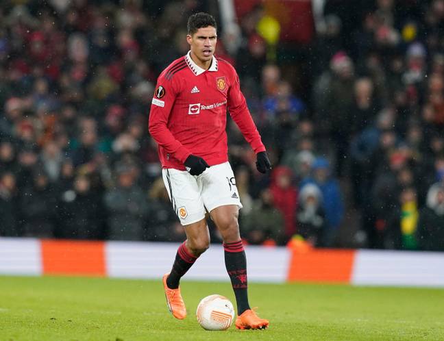 Raphael Varane in action for Manchester United. Image: Alamy 